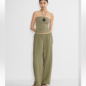 Aritzia Wilfred CruiseLinen Artisan Pant Sun-dried Olive Size Small